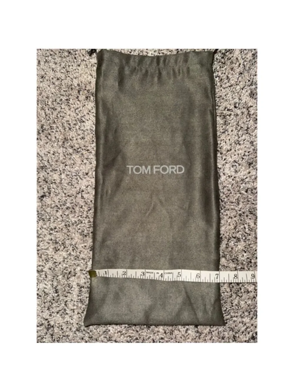 Authentic Tom Ford Gray Shoe Dust Bag Drawstring Storage Pouch